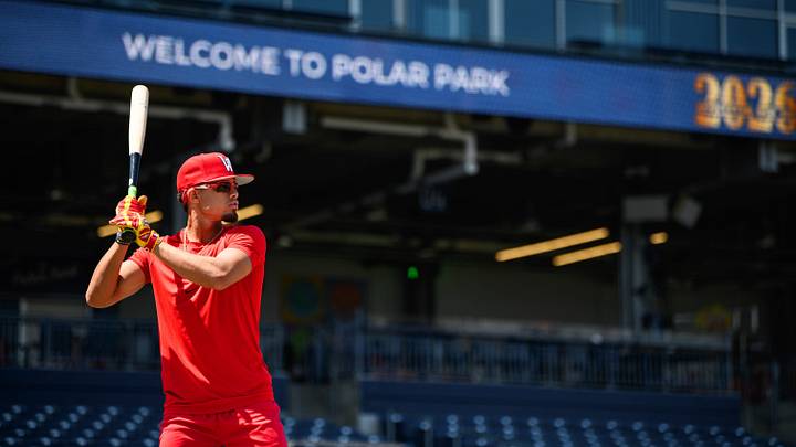 Red Sox top prospect Franklin Arias warms up at Polar Park ahead of his first game with Triple-A Worcester on July 25, 2026.
