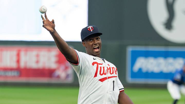 Jul 24, 2026; Minneapolis, Minnesota, USA; Minnesota Twins 2026 first-round draft pick Vahn Lackey throws out a first pitch prior to the game against the Athletics at Target Field. Mandatory Credit: Jordan Johnson-Imagn Images Jul 24, 2026; Minneapolis, Minnesota, USA; Minnesota Twins 2026 first-round draft pick Vahn Lackey throws out a first pitch prior to the game against the Athletics at Target Field. Mandatory Credit: Jordan Johnson-Imagn Images