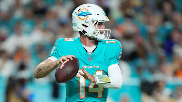 Miami Dolphins quarterback Quinn Ewers