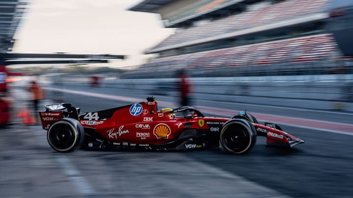 Lewis Hamilton Ferrari TPC Test in Barcelona