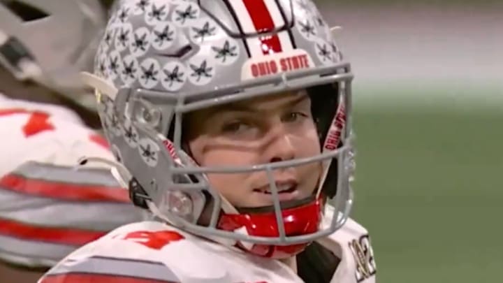 Will Howard during the CFP championship game against Notre Dame.