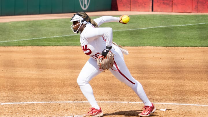 Alabama pitcher Vic Moten pitches in the Crimson Classic game against St Thomas on Mar. 1, 2026.