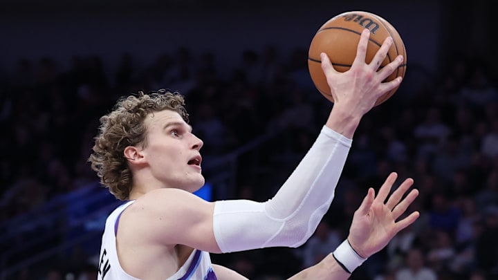 Dec 26, 2025; Salt Lake City, Utah, USA; Utah Jazz forward Lauri Markkanen (23) goes to the basket against the Detroit Pistons during the second half at Delta Center. Mandatory Credit: Rob Gray-Imagn Images Dec 26, 2025; Salt Lake City, Utah, USA; Utah Jazz forward Lauri Markkanen (23) goes to the basket against the Detroit Pistons during the second half at Delta Center. Mandatory Credit: Rob Gray-Imagn Images