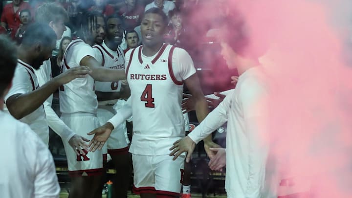 Oct 17, 2024; Piscataway, NJ, USA; Rutgers Scarlet Knights guard Airious Bailey (4) at Jersey Mike's Arena. Mandatory Credit: Wendell Cruz-Imagn Images Oct 17, 2024; Piscataway, NJ, USA; Rutgers Scarlet Knights guard Airious Bailey (4) at Jersey Mike's Arena. Mandatory Credit: Wendell Cruz-Imagn Images