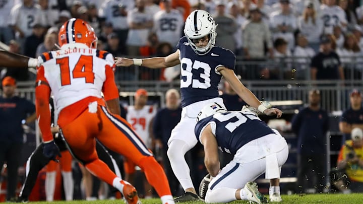  Penn State Nittany Lions kicker Sander Sahaydak (93)