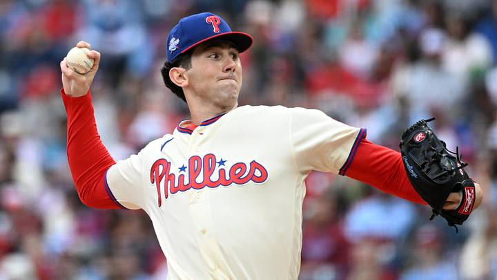 May 24, 2026; Philadelphia, Pennsylvania, USA; Philadelphia Phillies pitcher Andrew Painter (24) throws a pitch against the Cleveland Guardians at Citizens Bank Park. Mandatory Credit: Eric Hartline-Imagn Images
