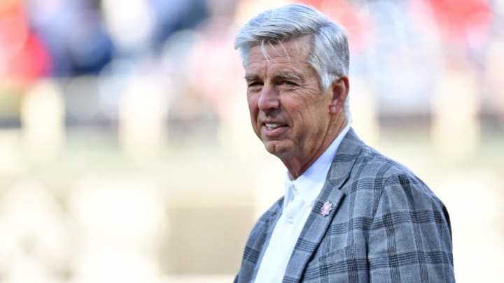 Apr 10, 2023; Philadelphia, Pennsylvania, USA; Philadelphia Phillies President of Baseball Operations Dave Dombrowski before game against the Miami Marlins at Citizens Bank Park