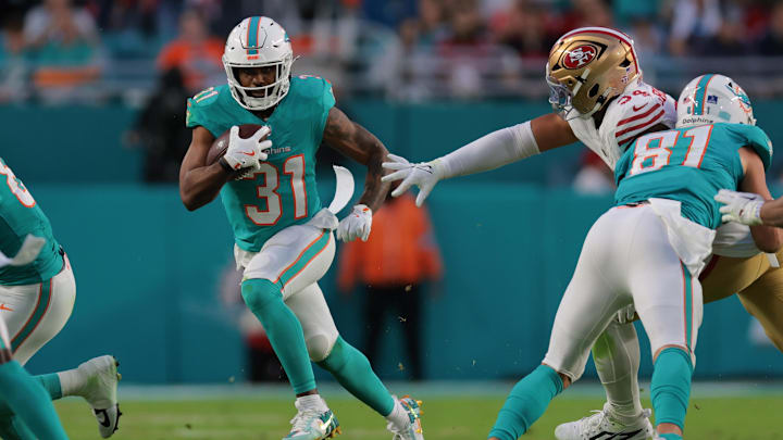 Miami Dolphins running back Raheem Mostert 