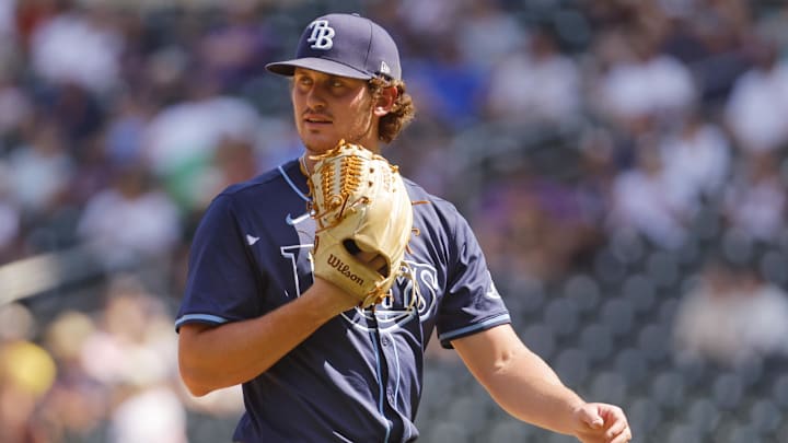 Jul 6, 2025; Minneapolis, Minnesota, USA; Tampa Bay Rays relief pitcher Mason Montgomery (48) leaves pitching to the Minnesota Twins in the eighth inning at Target Field. Mandatory Credit: Bruce Kluckhohn-Imagn Images Jul 6, 2025; Minneapolis, Minnesota, USA; Tampa Bay Rays relief pitcher Mason Montgomery (48) leaves pitching to the Minnesota Twins in the eighth inning at Target Field. Mandatory Credit: Bruce Kluckhohn-Imagn Images