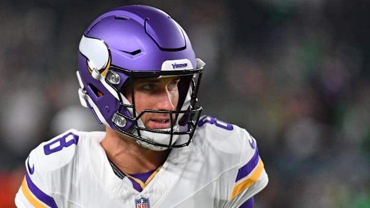 Sep 14, 2023; Philadelphia, Pennsylvania, USA; Minnesota Vikings quarterback Kirk Cousins (8)