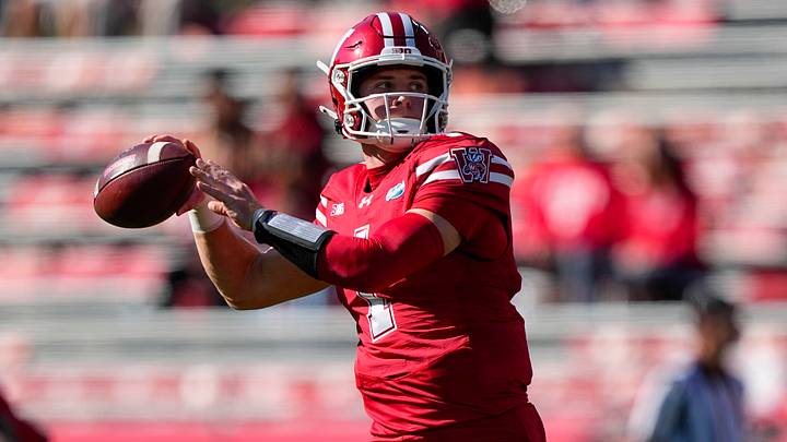 Wisconsin Badgers quarterback Colton Joseph. Wisconsin Badgers quarterback Colton Joseph.
