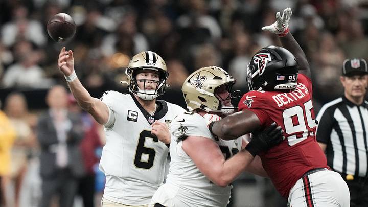 Oct 5, 2026; New Orleans, Louisiana, USA; New Orleans Saints quarterback Tyler Shough (6) passes against the Atlanta Falcons during the second half at Caesars Superdome. Mandatory Credit: Matthew Hinton-Imagn Images Oct 5, 2026; New Orleans, Louisiana, USA; New Orleans Saints quarterback Tyler Shough (6) passes against the Atlanta Falcons during the second half at Caesars Superdome. Mandatory Credit: Matthew Hinton-Imagn Images