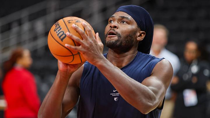 Oct 5, 2026; Atlanta, Georgia, USA; Memphis Grizzlies center Isaiah Stewart (28) warms up before a game against the Atlanta Hawks at State Farm Arena. Mandatory Credit: Brett Davis-Imagn Images Oct 5, 2026; Atlanta, Georgia, USA; Memphis Grizzlies center Isaiah Stewart (28) warms up before a game against the Atlanta Hawks at State Farm Arena. Mandatory Credit: Brett Davis-Imagn Images