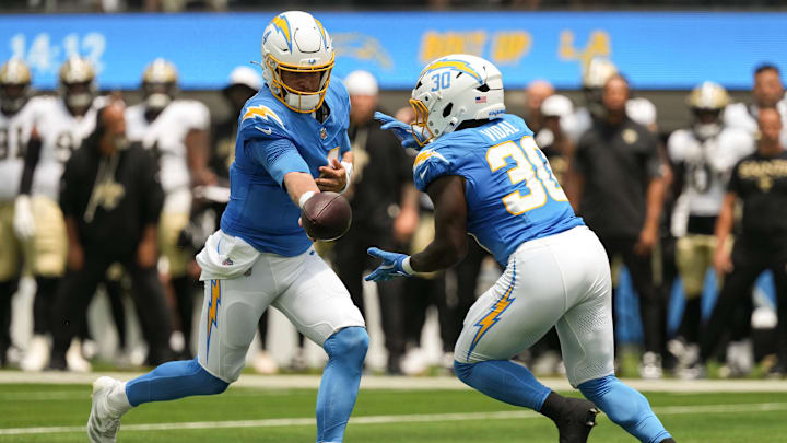 Kimani Vidal will have a bigger role for the Chargers in Week 6 amid injuries to Najee Harris and Omarion Hampton.