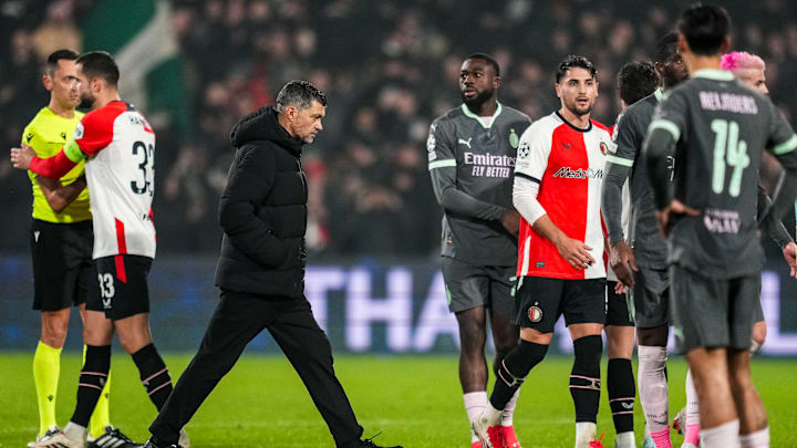 Feyenoord v AC Milan - UEFA Champions League 2024/25 League Knockout Play-off First Leg