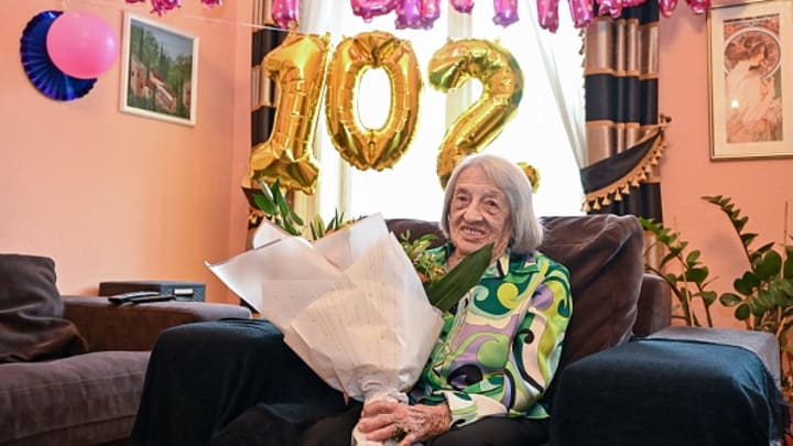 Agnes Keleti in 2023.