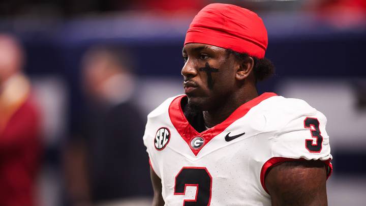 Georgia football RB Nate Frazier before the game against the Alabama Crimson Tide.