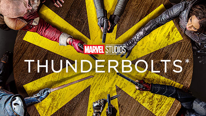 The official poster for Marvel Studios' Thunderbolts*. 