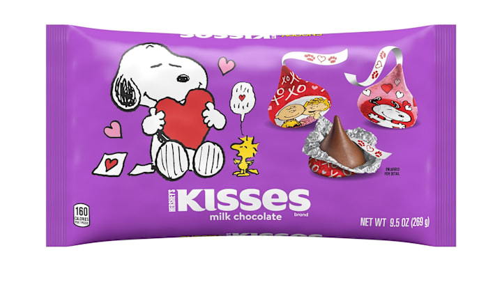Hershey's Kisses with Snoopy foils for Valentine's Day