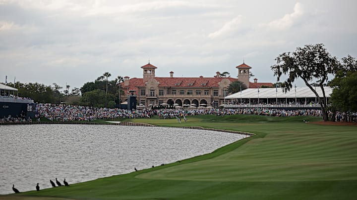 The 18th hole on the Stadium Course at TPC Sawgrass, home of The Players Championship