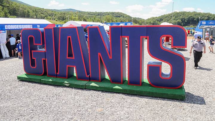 Jul 30, 2026; White Sulphur Springs, WV, USA; The New York Giants hold training camp at The Greenbrier Resort Sports Performance Center. Jul 30, 2026; White Sulphur Springs, WV, USA; The New York Giants hold training camp at The Greenbrier Resort Sports Performance Center.