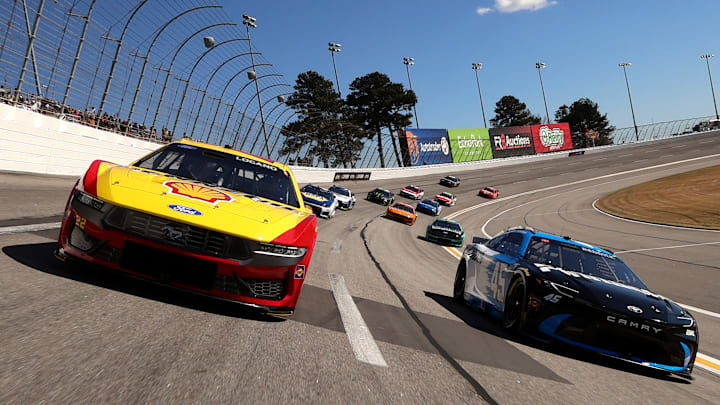 Joey Logano, Team Penske, Tyler Reddick, 23XI Racing, EchoPark Speedway (Atlanta Motor Speedway), NASCAR Joey Logano, Team Penske, Tyler Reddick, 23XI Racing, EchoPark Speedway (Atlanta Motor Speedway), NASCAR