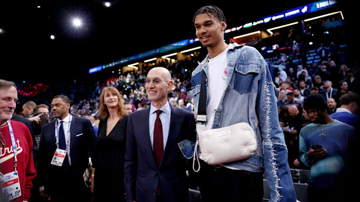 Adam Silver with Victor Wembanyama