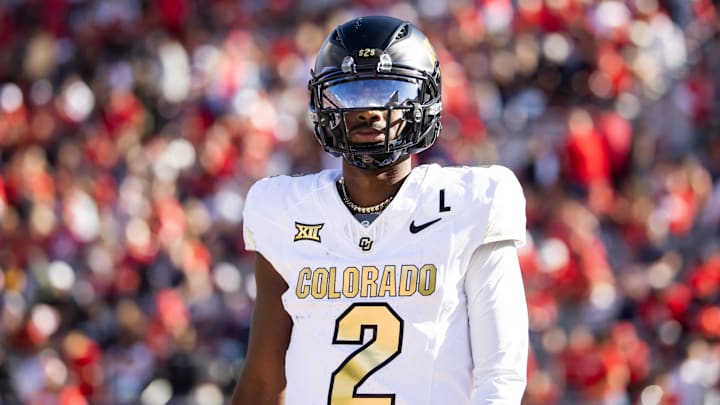 Oct 19, 2024; Tucson, Arizona, USA; Colorado Buffalos quarterback Shedeur Sanders (2) against the Arizona Wildcats at Arizona Stadium. Mandatory Credit: Mark J. Rebilas-Imagn Images Oct 19, 2024; Tucson, Arizona, USA; Colorado Buffalos quarterback Shedeur Sanders (2) against the Arizona Wildcats at Arizona Stadium. Mandatory Credit: Mark J. Rebilas-Imagn Images