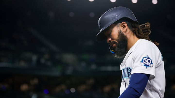 Sep 23, 2026; Seattle, Washington, USA; Seattle Mariners shortstop J.P. Crawford (3) returns to the dugout after flying out against the Houston Astros during the seventh inning at T-Mobile Park. Mandatory Credit: Joe Nicholson-Imagn Images
