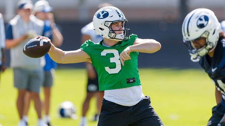 BYU quarterback McCae Hillstead at BYU Fall Camp BYU quarterback McCae Hillstead at BYU Fall Camp