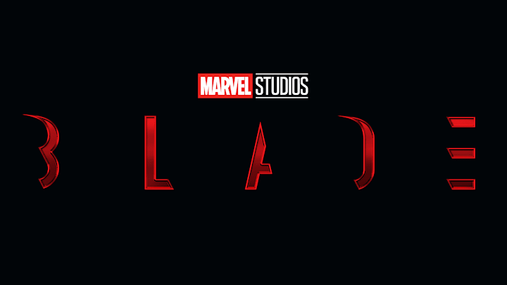 The official logo for Marvel Studios' Blade, starring Mahershala Ali.