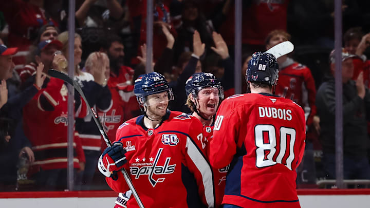 Pierre-Luc Dubois, Connor McMichael, Rasmus Sandin, Washington Capitals 