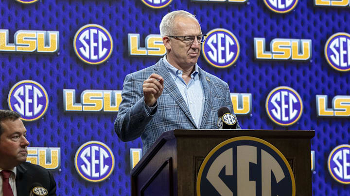 SEC Commissioner Greg Sankey shared his take in the ongoing debate about the NCAA's tampering rules. SEC Commissioner Greg Sankey shared his take in the ongoing debate about the NCAA's tampering rules.