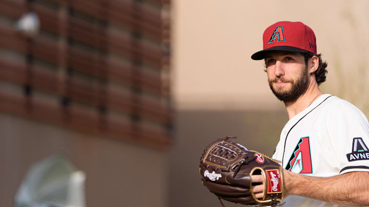 Feb 19, 2025; Scottsdale, AZ, USA; Arizona Diamondbacks pitcher Zac Gallen (23) poses for a portrait for MLB Media Day at Salt River Fields. Mandatory Credit: Allan Henry-Imagn Images Feb 19, 2025; Scottsdale, AZ, USA; Arizona Diamondbacks pitcher Zac Gallen (23) poses for a portrait for MLB Media Day at Salt River Fields. Mandatory Credit: Allan Henry-Imagn Images
