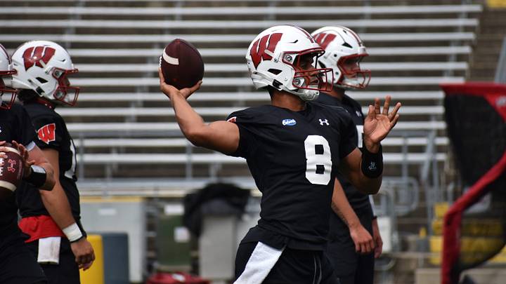 Wisconsin QB Deuce Adams. Wisconsin QB Deuce Adams.