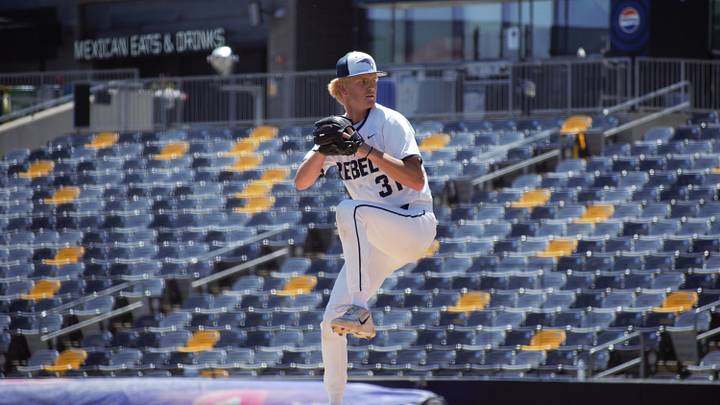 Champlin Park senior pitcher Tanner Wylie during the 2026 MSHSL Class 4A semifinal against Edina at CHS Field. Champlin Park senior pitcher Tanner Wylie during the 2026 MSHSL Class 4A semifinal against Edina at CHS Field.