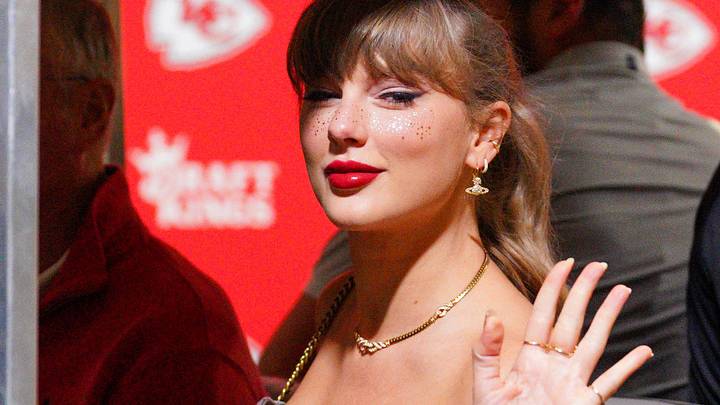 Taylor Swift dazzles in gold dress on date night with Travis Kelce