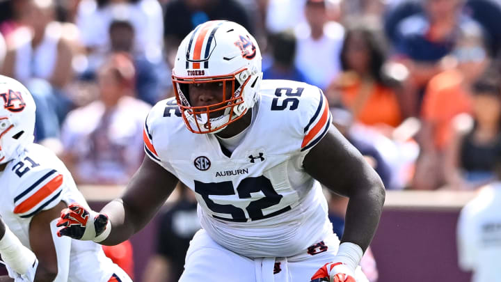 Auburn Tigers offensive lineman Dillon Wade helps lead a talented, experienced group heading into 2024. Auburn Tigers offensive lineman Dillon Wade helps lead a talented, experienced group heading into 2024.