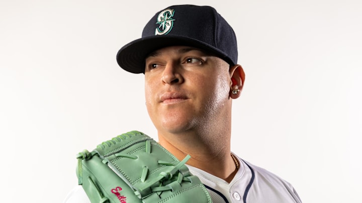 Seattle Mariners pitcher Jhonathan Diaz poses for a portrait during media day Feb. 20 at Peoria Sports Complex. Seattle Mariners pitcher Jhonathan Diaz poses for a portrait during media day Feb. 20 at Peoria Sports Complex.