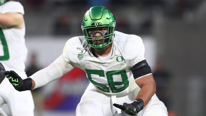 Immanuel Iheanacho is Oregon's highest-rated offensive line recruit since 2022 No. 8 overall Josh Conerly and 2018 No. 53 Penei Sewell, a first-round draft pick and Outland Trophy winner.
