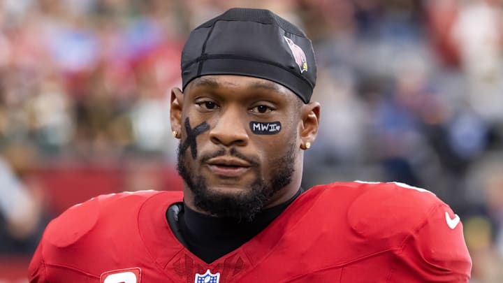 Oct 19, 2025; Glendale, Arizona, USA; Arizona Cardinals linebacker Mack Wilson Sr. (2) against the Green Bay Packers at State Farm Stadium. Mandatory Credit: Mark J. Rebilas-Imagn Images