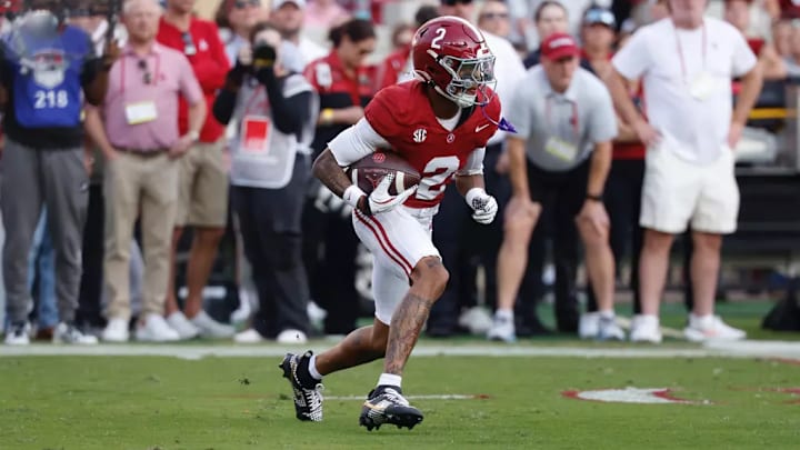Ryan Williams returns a punt against Oklahoma