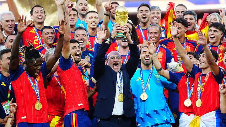 Luis de la Fuente (middle) oversaw Spain’s dominant 2026 Word Cup win. Luis de la Fuente (middle) oversaw Spain’s dominant 2026 Word Cup win.