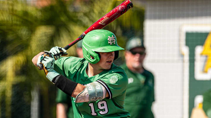 St. Mary's-Stockton baseball sophomore David Haggerty during game at Edison Huntington Beach in 2025