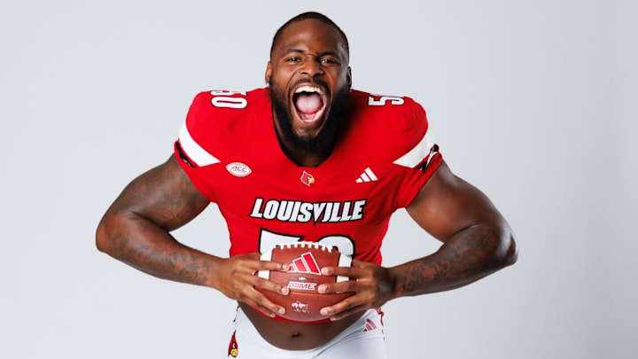 Louisville defensive end Clev Lubin Louisville defensive end Clev Lubin