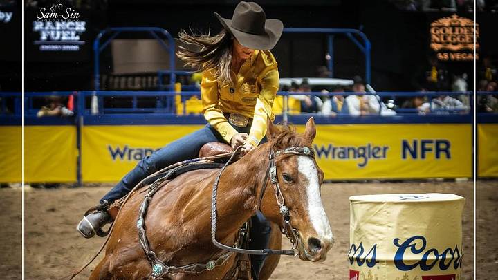 Andrea Busby and Jets Top Gun, 2024 NFR Average Champions Andrea Busby and Jets Top Gun, 2024 NFR Average Champions