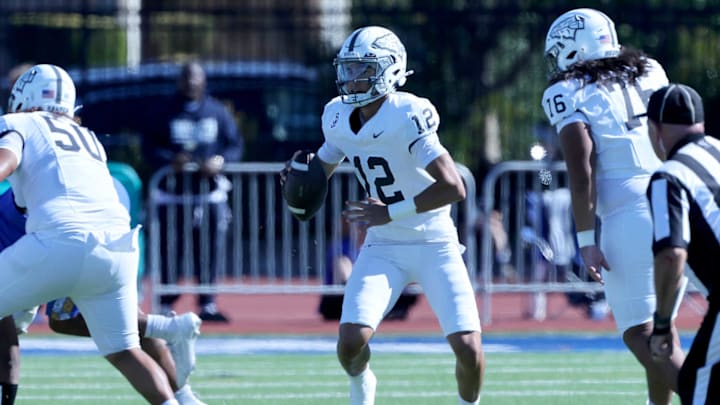 St. John Bosco freshman QB Koa Malau’ulu during a 56-16 win at Serra on Sept. 14, 2024
