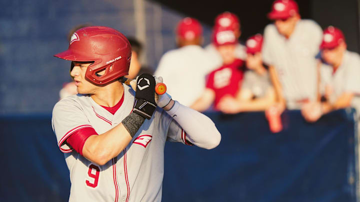 ECS’ Banks Addison (9) prepares to swing against Lausanne during the DII-A West region baseball tournament on Thursday, May 1, 2025 at Gagliano Field in Memphis, Tenn.