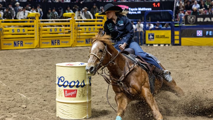 Taycie Matthews competing at the 2023 WNFR.