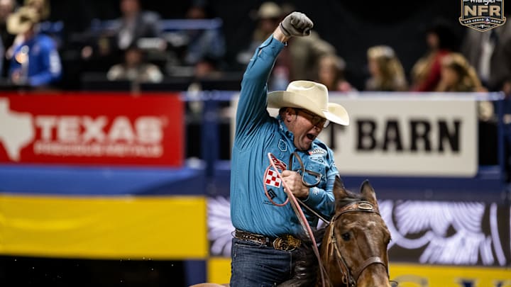 Coleman Proctor has a lot to be excited about after he and team roping partner Logan Medlin won Round 9 at the NFR, moving him into the No. 1 spot in the PRCA All-Around World Standings. Coleman Proctor has a lot to be excited about after he and team roping partner Logan Medlin won Round 9 at the NFR, moving him into the No. 1 spot in the PRCA All-Around World Standings.